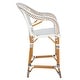 preview thumbnail 52 of 68, SAFAVIEH California Outdoor Bistro 26-inch Counter Stool with Arms - 23" W x 26" D x 43" H