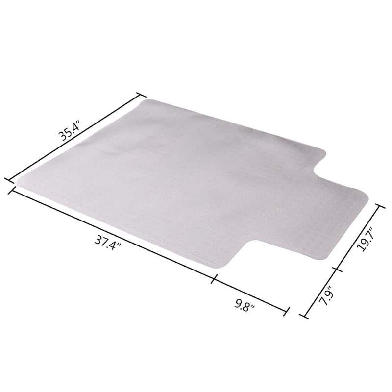 PVC Chair Floor Mat Studded Back with Lip