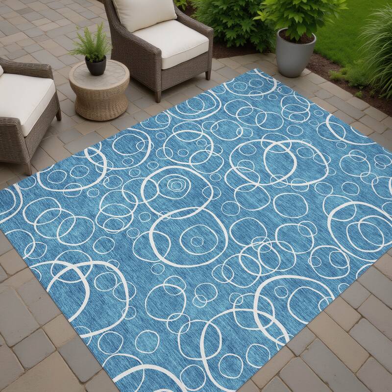 Machine Washable Indoor/ Outdoor Contemporary Nexus Chantille Rug