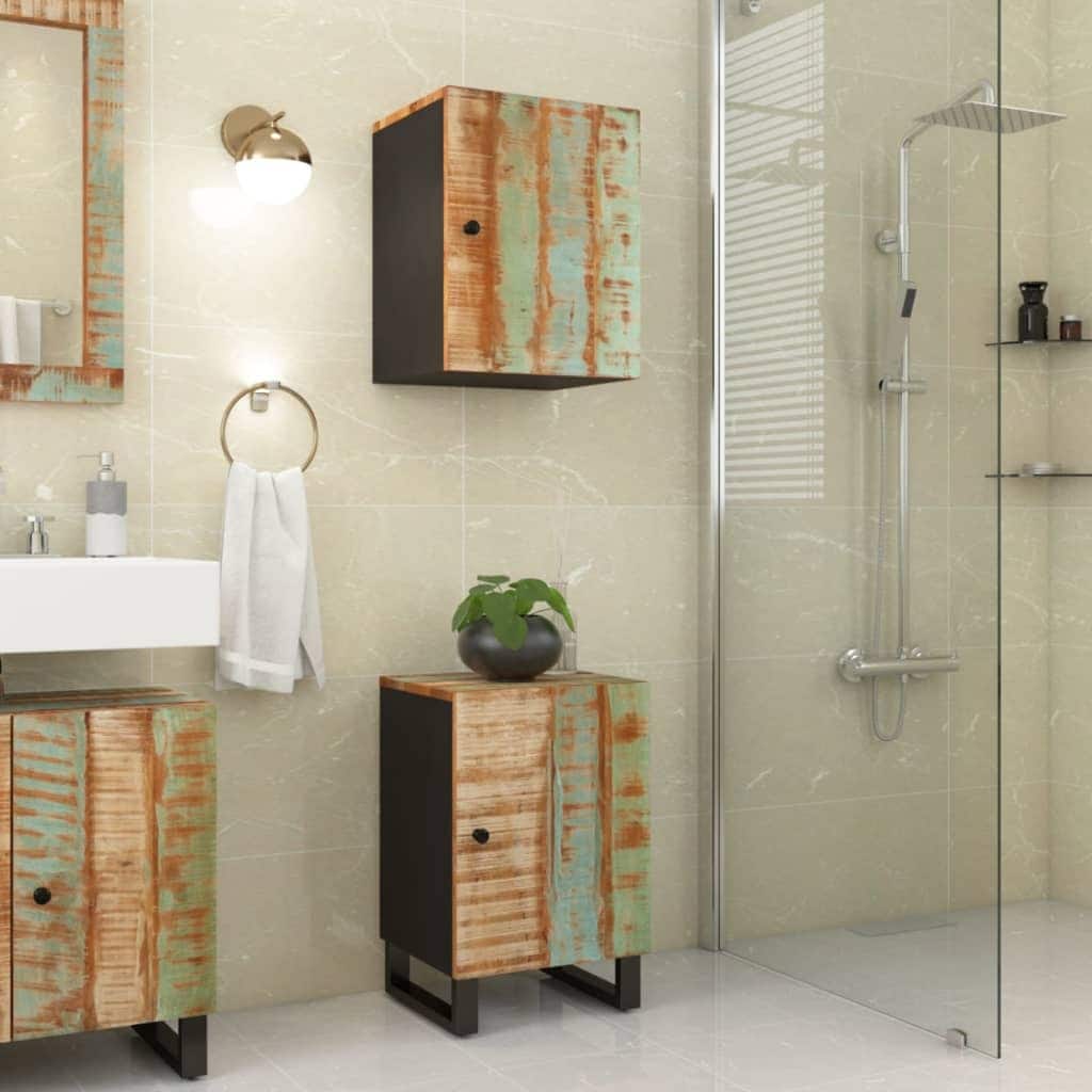 vidaXL Bathroom Cabinet Mixed Color - 13.0 x 15.0 x 22.8 in
