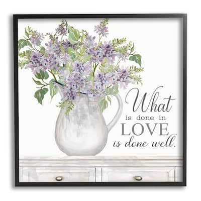 Stupell Do with Love Lilies Water Jug Traditional Furniture Framed Giclee Art Design By Cindy Jacobs