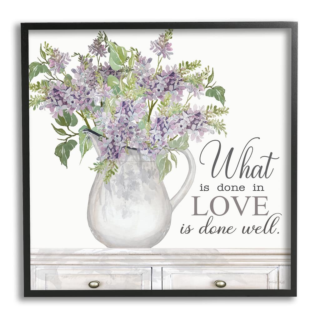 Stupell Do with Love Lilies Water Jug Traditional Furniture Framed Giclee Art Design By Cindy Jacobs