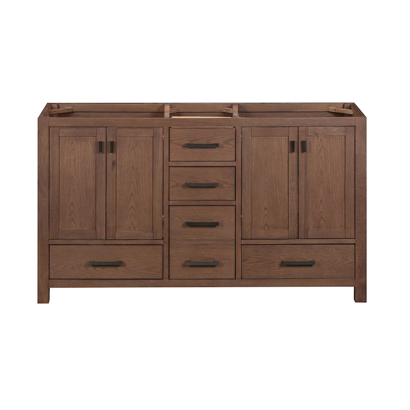 Avanity Modero 60 in. Double Bathroom Vanity Cabinet - 60"W x 21"D x 34"H - Mocha Oak