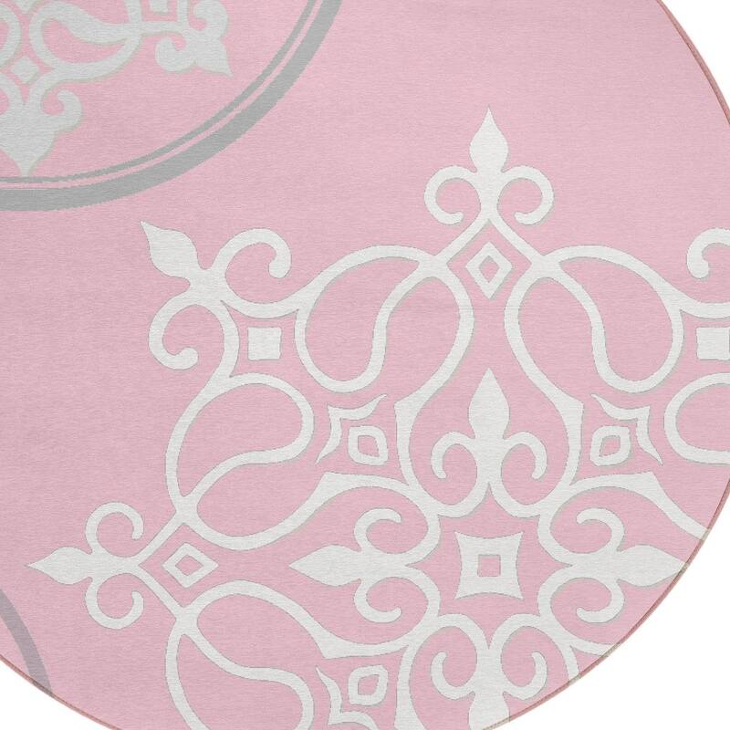 HomeRoots Floral Medallion Transitional Rectangle Outdoor Rug