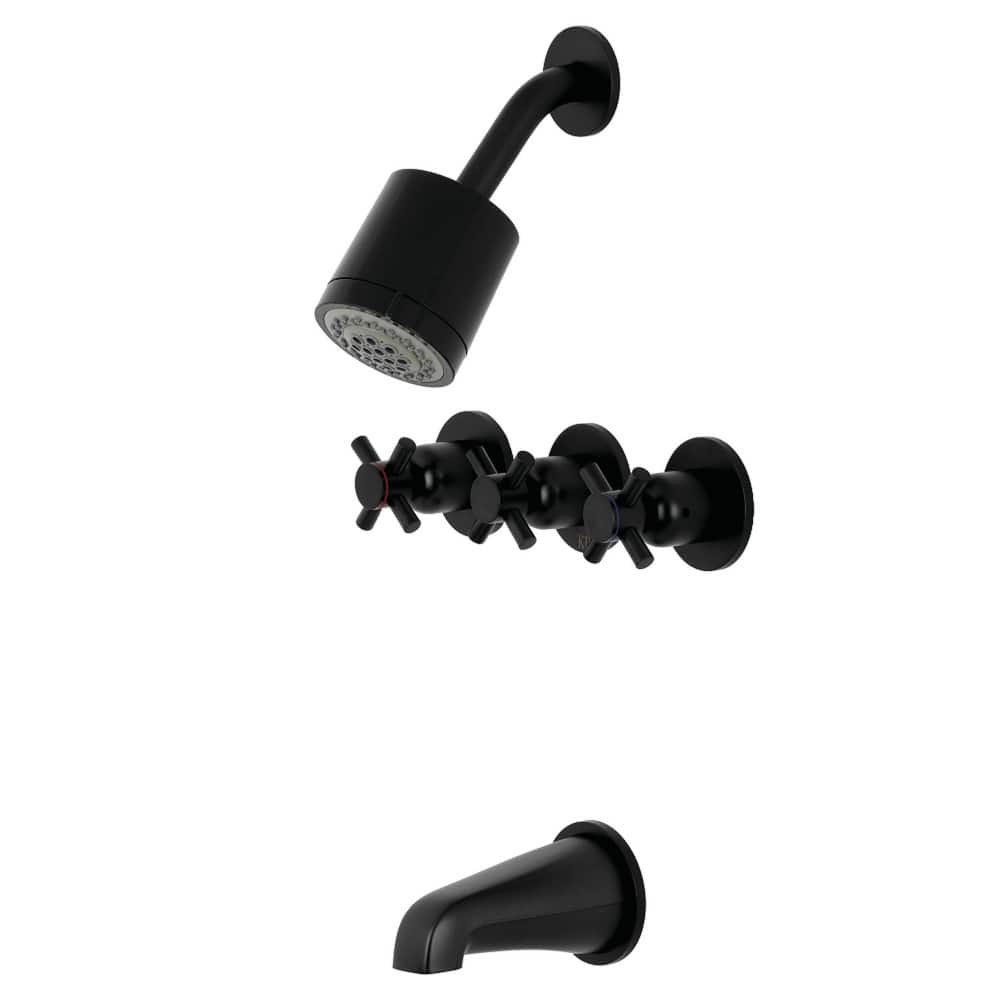 Concord Three-Handle Tub and Shower Faucet