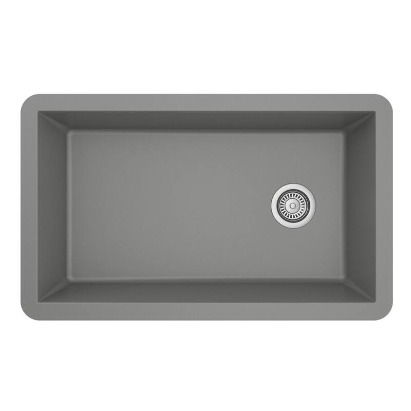 Karran Undermount Quartz Single-bowl Kitchen Sink - Grey