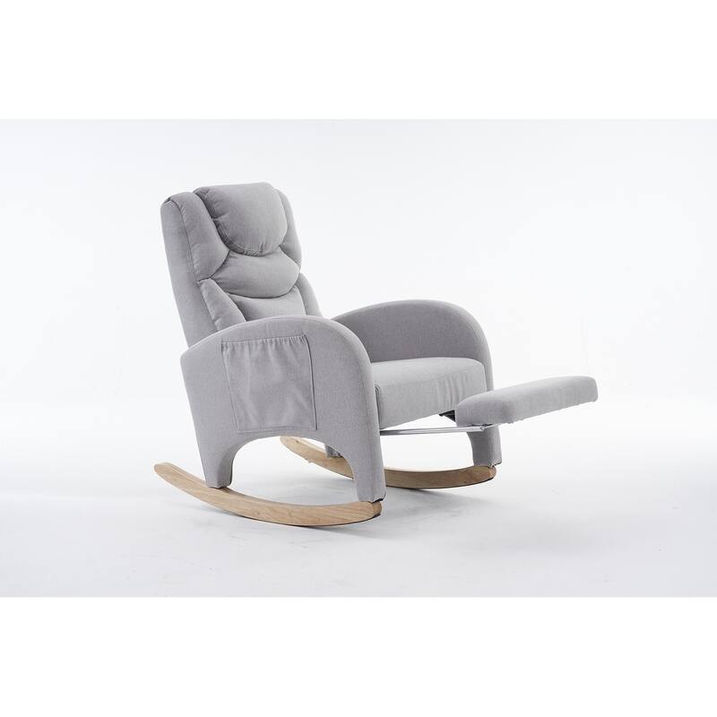 Accent Armchair Chair Rocking Chair With Adjustable Footrest