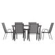 preview thumbnail 4 of 24, Commercial 7 Pc Outdoor Patio Dining Set with Glass Table and 6 Chairs