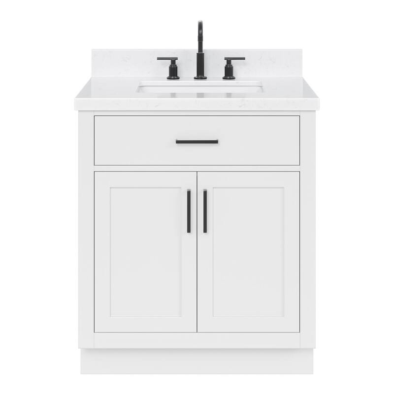 Ariel T030SCQRVO Hepburn 30" Free Standing Single Basin Vanity Set - White