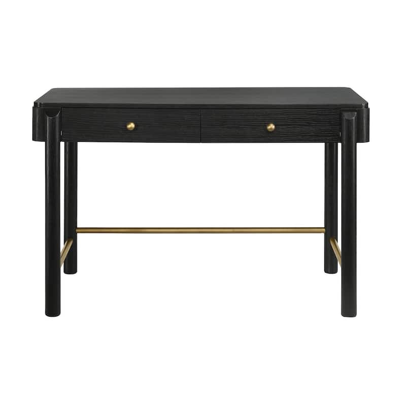 Anser Black 2-Drawer Vanity Desk
