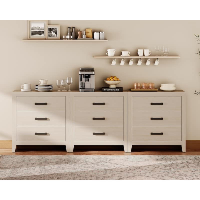 WAMPAT Farmhouse TV Stand, Modern Wood Media Console, Rustic Entertainment Center with Storage for Living Room, Bedroom