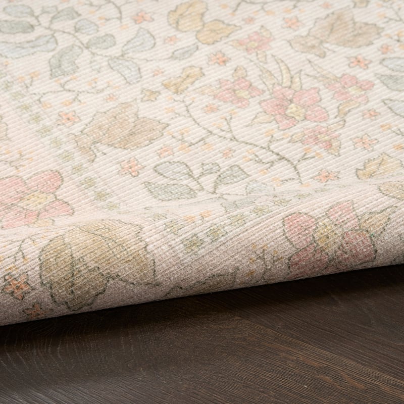 Nourison Botanical Washables Indoor only Textured Floral Area Rug