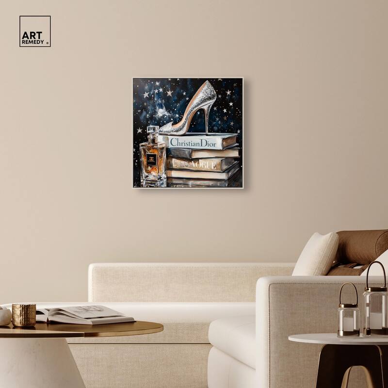 Sparkling Stars Heel Canvas by Art Remedy