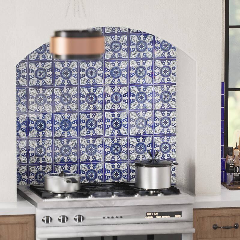Merola Tile Provincial Deco Castelo 6" x 6" Porcelain Wall Tile - (1 Tile)