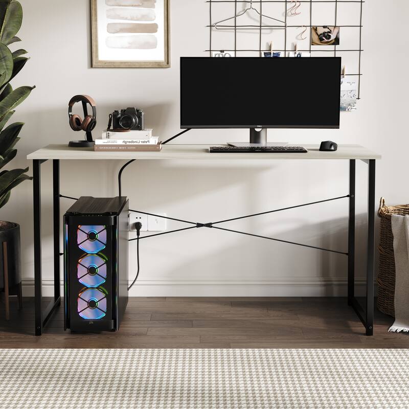 CraftPorch Modern 55-Inch Metal Computer Desk
