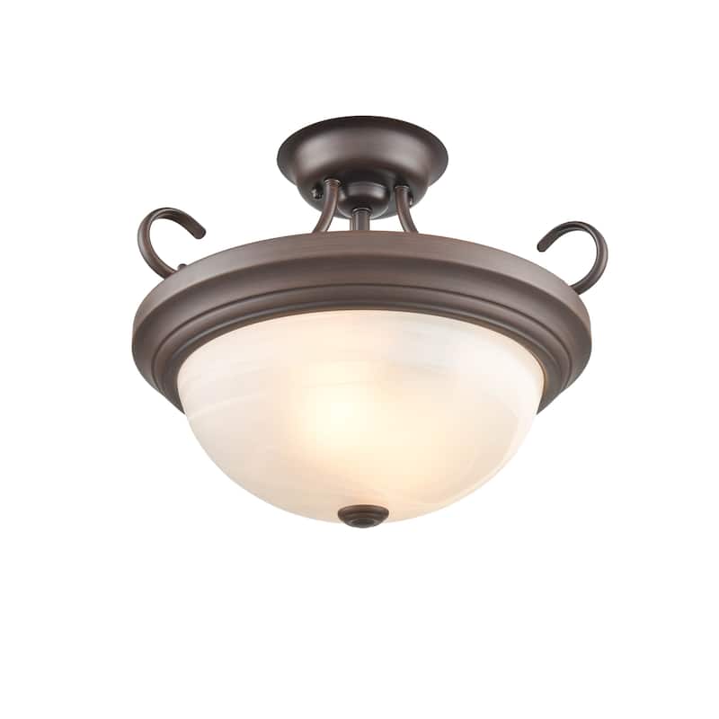 Millennium Lighting Metal 2 Light Semi-Flush Ceiling Mount in Multiple Finishes - N/A