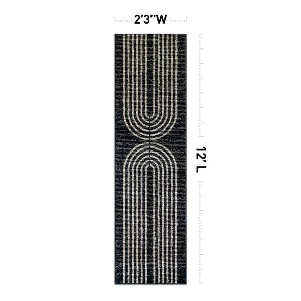 dimension image slide 1 of 7, Contemporary Arch Design Area Rug