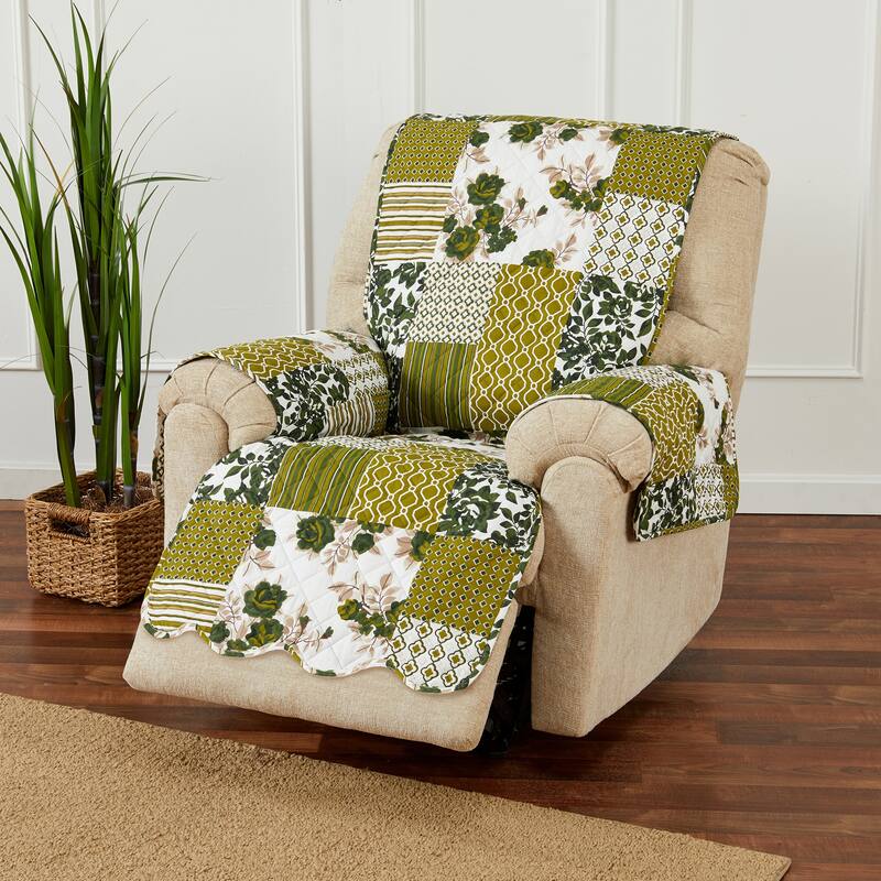 Reversible Recliner Cover Patchwork Pet Furniture Protector Slipcover