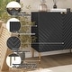 preview thumbnail 3 of 14, Clihome 2-Door Storage Buffet Sideboard with Adjustable Shelf