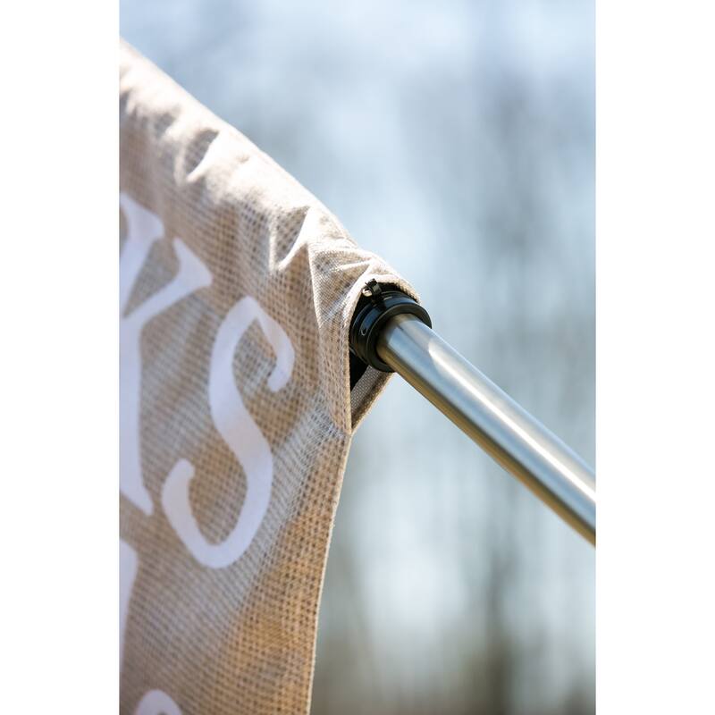 Metal Extendable House Flag Pole, Stainless Steel