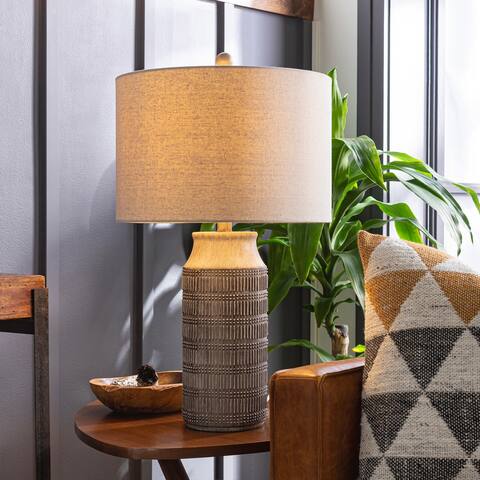 Amiit Textured Global Table Lamp - 26"H x 15"W x 15"D