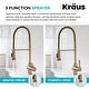 preview thumbnail 42 of 139, Kraus Britt Commercial 3-Function 1-Handle Pulldown Kitchen Faucet