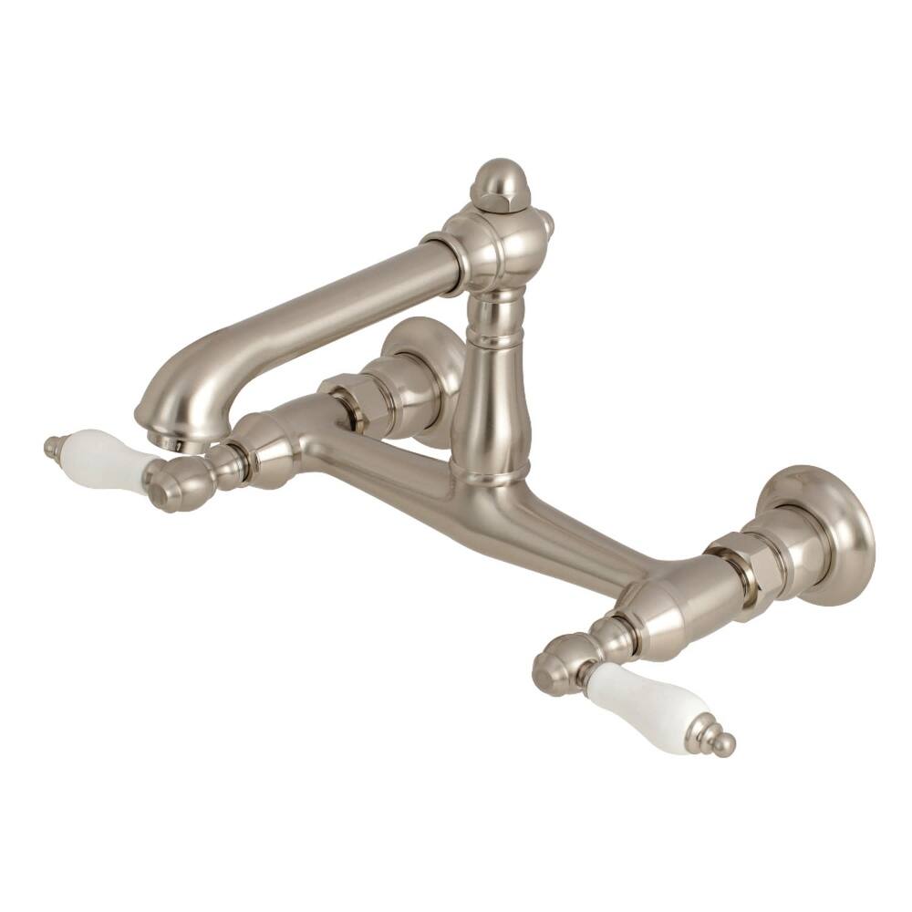 Kingston Brass English Country 1.2 GPM Wall Mounted Bridge Bathroom