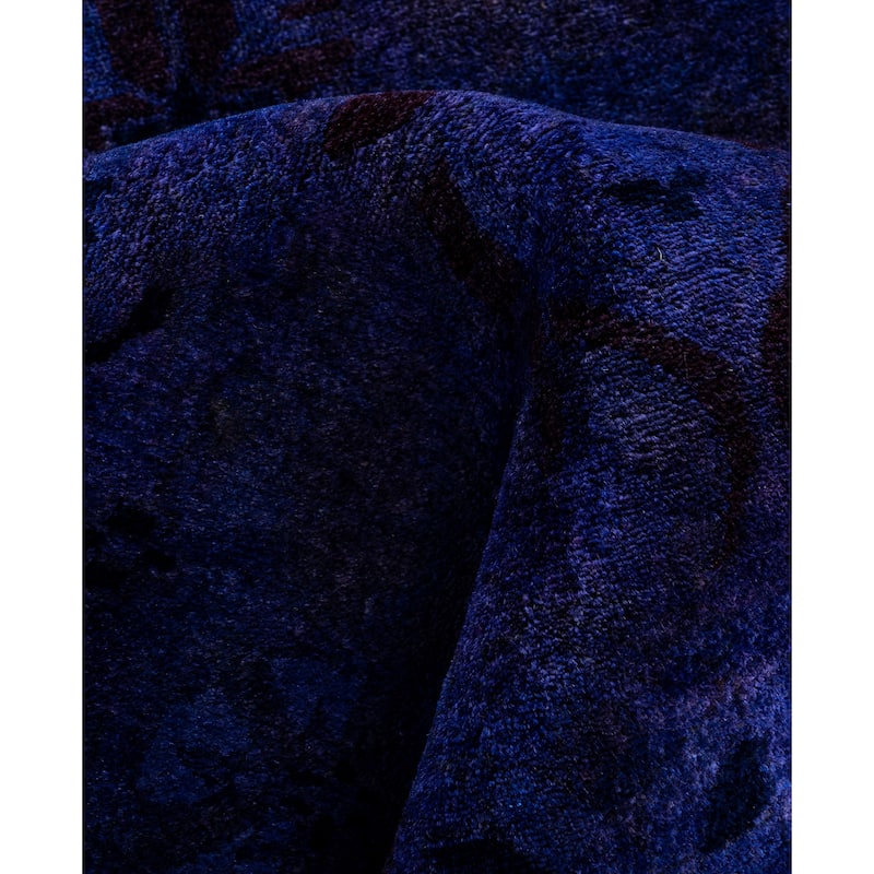 Overdyed One-of-a-Kind Hand-Knotted Area Rug - Purple - 8' 1" x 10' 1"