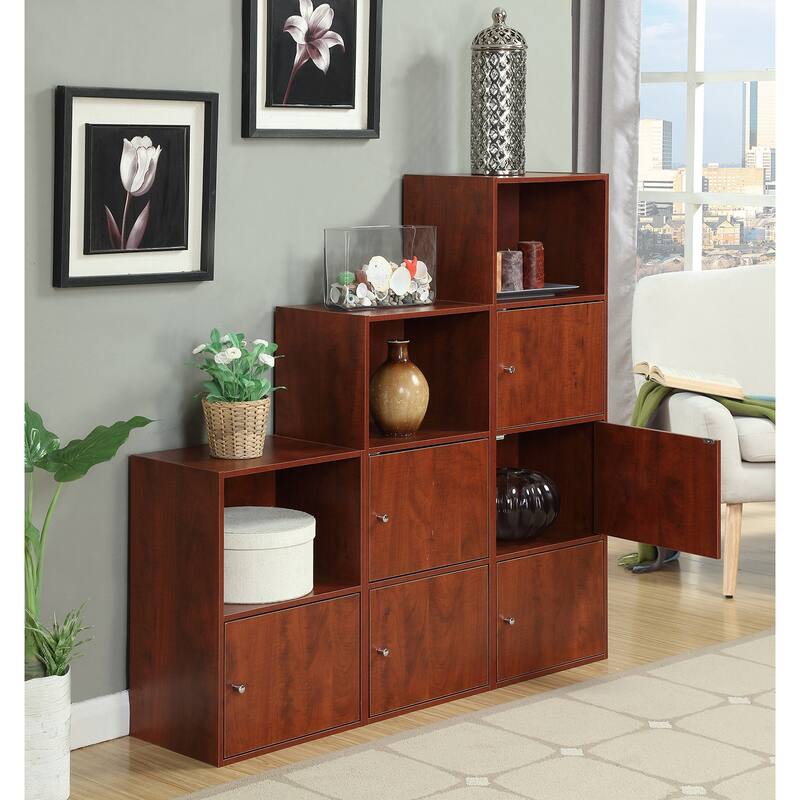 Storage Cabinet 1 Door - Retro Design Organizer for Home Office Living Room