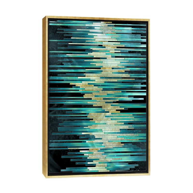 iCanvas "Spirit With Mechanism" by 5by5collective Framed Canvas Print - Gold - 48x32