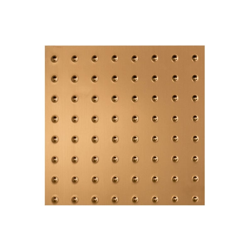 FASÄDE Minidome Decorative Vinyl 2ft x 2ft Lay in Ceiling Panel in Polished Copper (5 Pack) - 12in x 12in Sample - Polished Copper