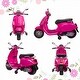 preview thumbnail 12 of 18, Battery-Powered Vespa Electric Motorcycle for Toddlers, Music, FM Radio, Headlight, and Single-Button Start