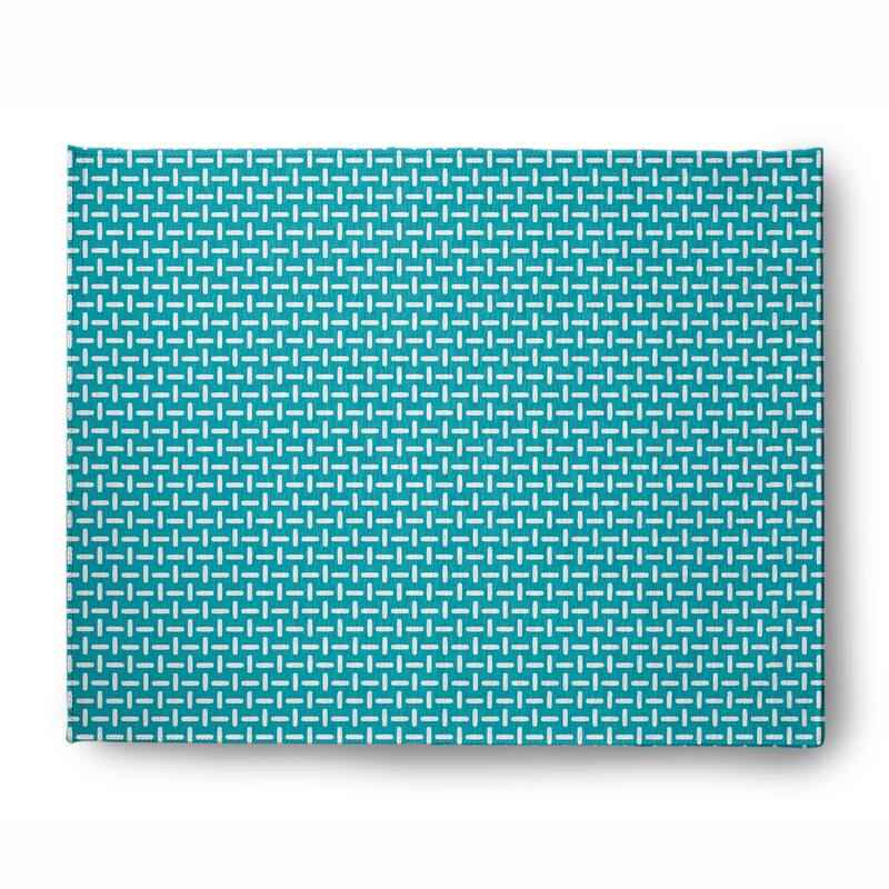 Woven Stitch Soft Chenille Rug - 8' x 10' - Blue-Aqua