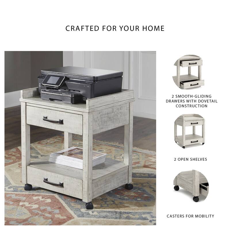 Carynhurst Casual Printer Stand Whitewash