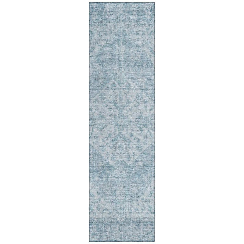 Machine Washable Indoor/ Outdoor Vintage Traditional Chantille Rug