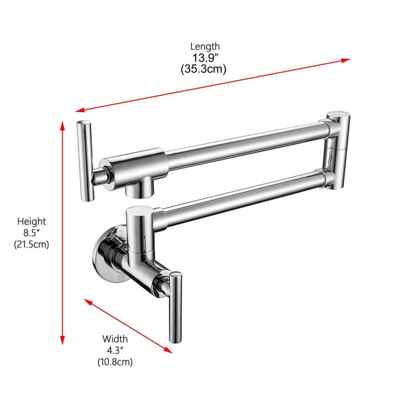 Elegant Lighting FAK-312 Gabriel 1.8 GPM Wall Mounted Single Hole Pot