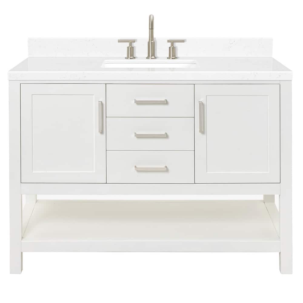 Ariel S048SCQRVO Magnolia 48" Free Standing Single Basin Vanity Set