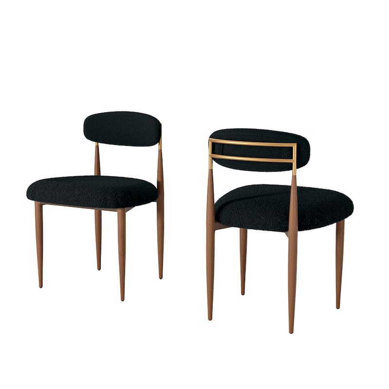 Morden Fort Modern Boucle Dining Chairs Armless Chair Set of 4