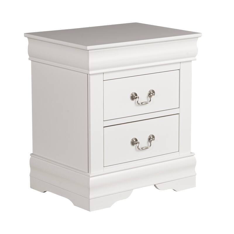Modern White Two Drawers NightStand
