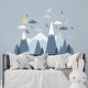 preview thumbnail 1 of 5, Blue Mountains And Glowing Sky Wall Stickers Nursery Kids Decors