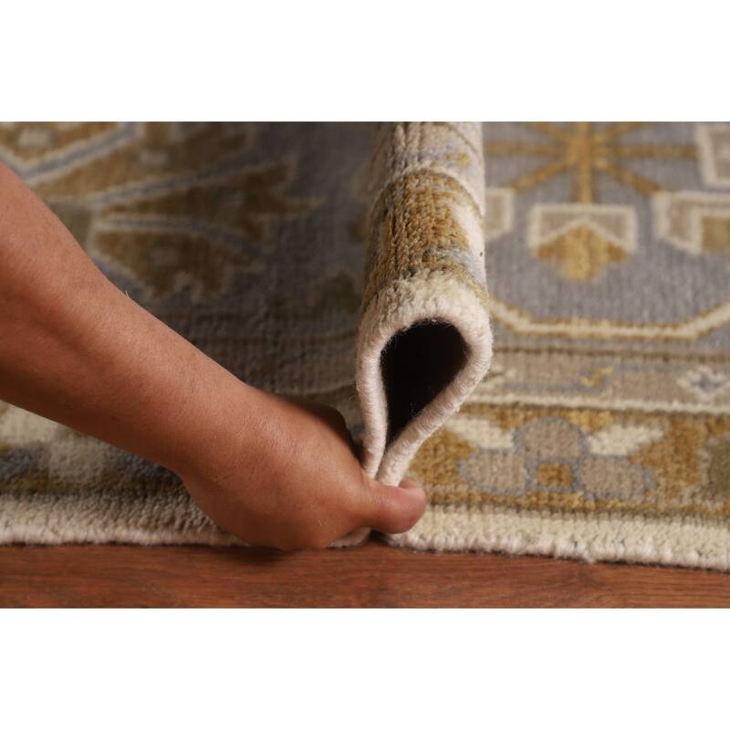 Large Oushak Oriental Area Rug Hand-Knotted Wool Carpet - 12'2" x 17'7"