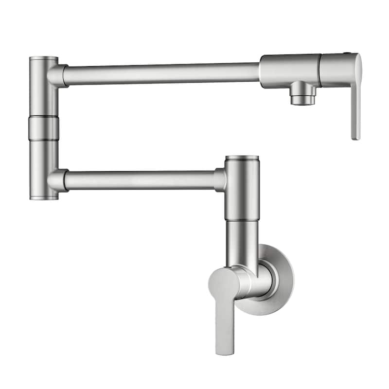 KRAUS Oletto Wall Mount Pot Filler Kitchen Faucet with Retractable Arm - Spot Free Stainless Steel