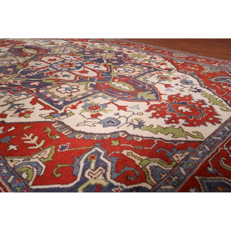 Heriz Serapi Oriental Area Rug Handmade Wool Carpet - 8'5"x 11'11"