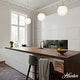 preview thumbnail 3 of 8, Hunter Hepburn 1 Light Pendant - Kitchen Island, Bedroom, Foyer - Globe, Mid-Century Modern, Art-Deco