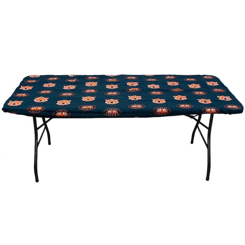 Auburn Tigers Tailgate Fitted Tablecloth, 33" x 33", Card Table