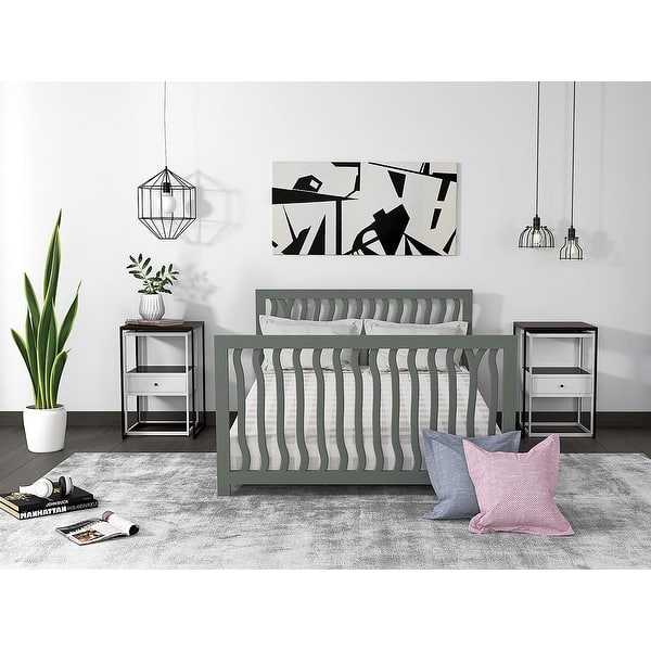 slide 2 of 9, Milk Street Baby Branch Convertible Crib Grey