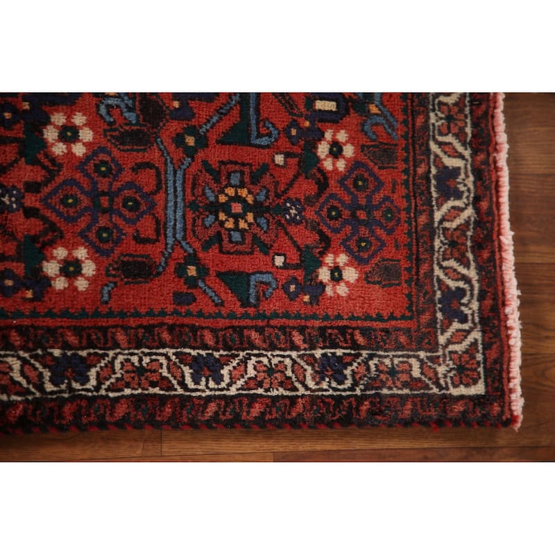 Geometric Shiraz Persian Square Area Rug Handmade Wool Carpet - 2'8"x 3'5"
