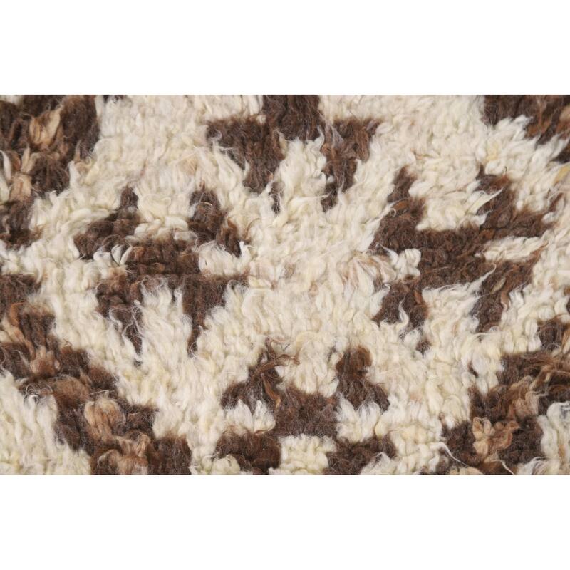 Geometric Anatolian Runner Rug Handmade Wool Carpet - 2'11"x 10'8"