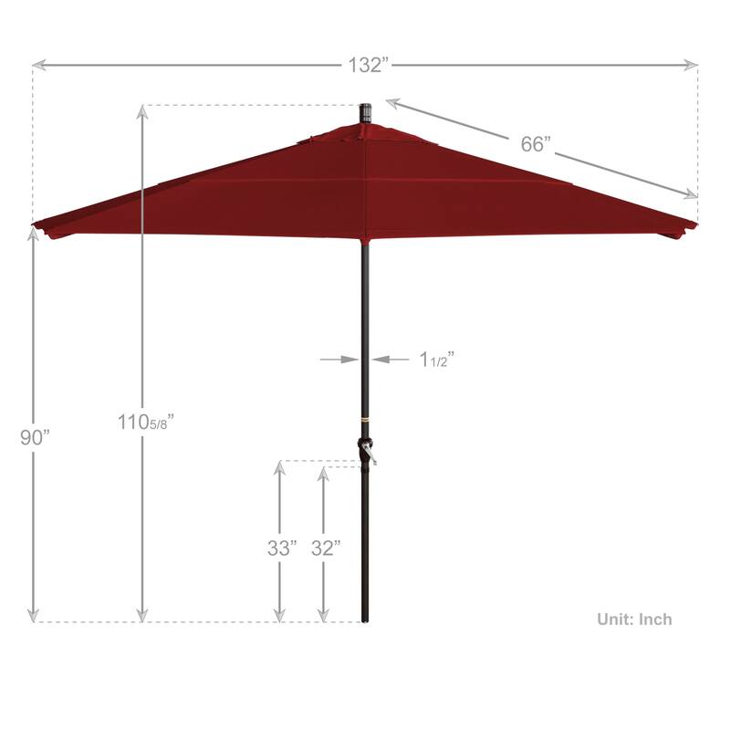 North Bend 11-foot Crank Open Bronze Umbrella by Havenside Home