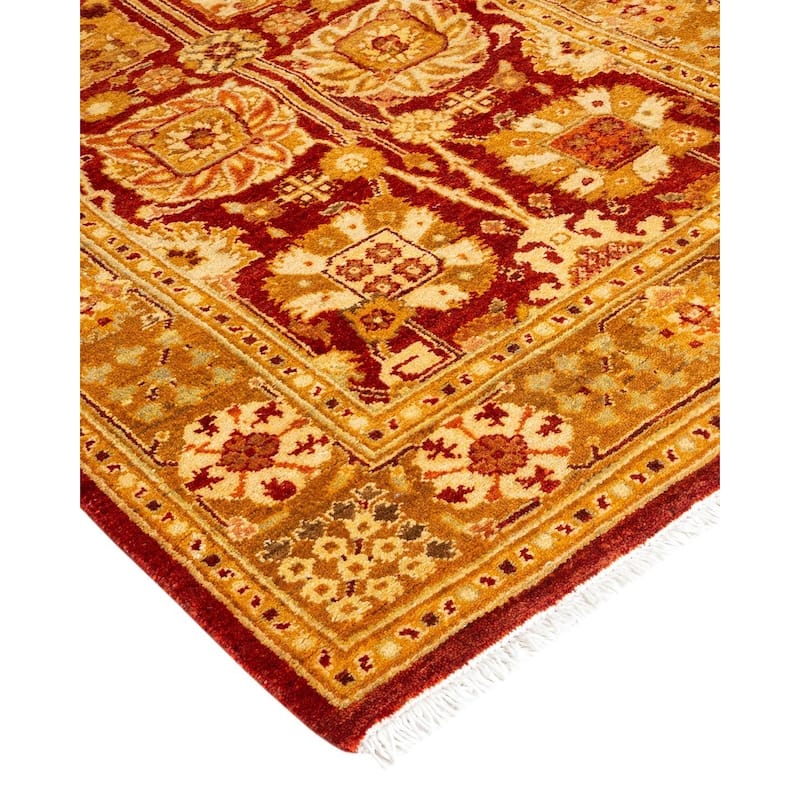 Overton Hand Knotted Wool Vintage Inspired Traditional Ottoman Red Runner Rug - 2' 6" x 10' 5"